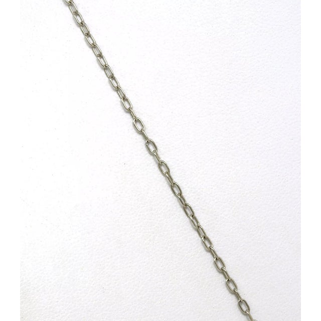 Tiffany and Co. Tiffany & Co. 18k White Gold .20ct. Diamond Heart Pendant & Chain Necklace For Sale - Image 4 of 7