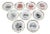 Turin International Automobile Commemorative Dishes, 1960s, Set of 9 For Sale