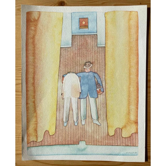 Jean-Michel Folon (1934-2005) The Play Color heliogravure Signed in the plate On vellum, 18 x 24 cm (approx. 7 x 9 inches)...