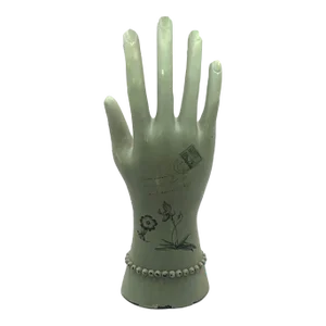 Mint Green Shabby Chic Distressed Hand Sculpture Figurine