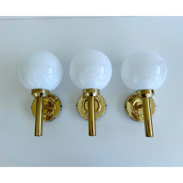 Vintage Danish Glass Sconces by Abo Reinders, Set of 3 For Sale - Image 4 of 15
