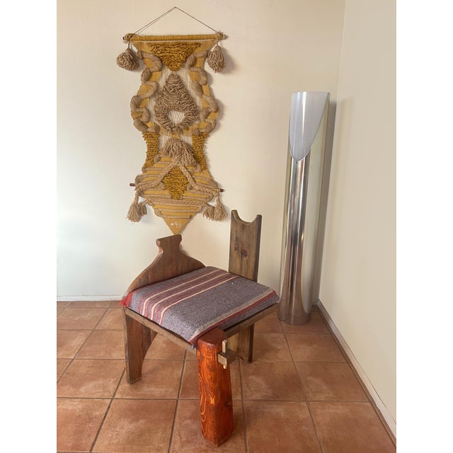 Signed, original 1976 hand crafted natural fiber art wall tapestry by Don Freeman. An exceptional large scale work,...