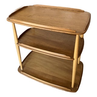 1960s Mid Century Modern Elm and Beech Bar Cart by Ercol & Designed by Lucian Ercolani, Attributed For Sale