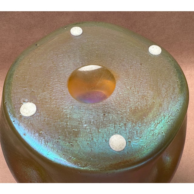 Gold Large Art Nouveau Bohemian Loetz Silberiris Vase 1904 For Sale - Image 8 of 9