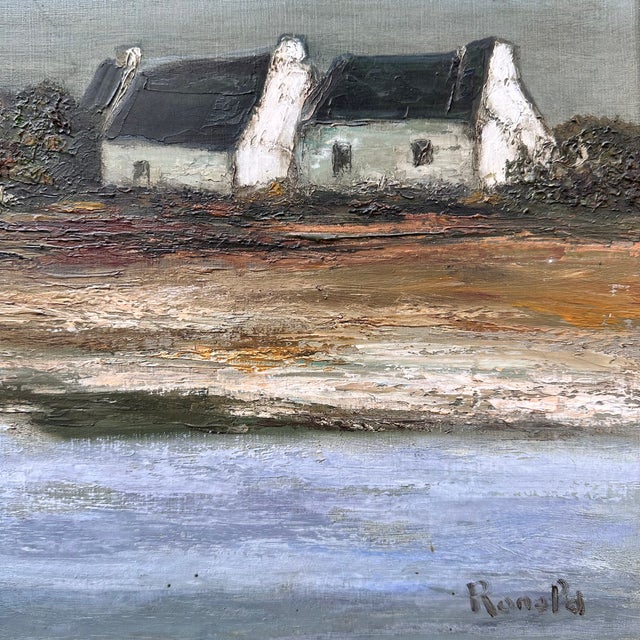 Ronald, Cabins of French Brittany, 20th Century, Oil Painting on Canvas, Framed For Sale - Image 18 of 18