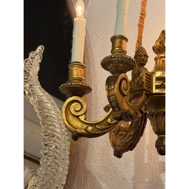 19th Century 19th C. French Giltwood Chandelier For Sale - Image 5 of 7