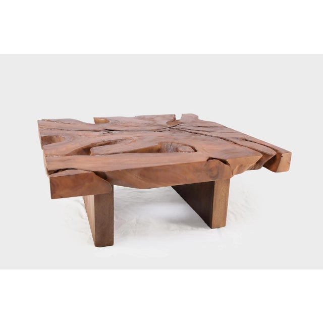2020s Square Living Edge Coffee Table 42 For Sale - Image 5 of 6
