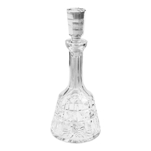 1960s Kylemore Cut Crystal Barware Wine Decanter & Stopper by Waterford