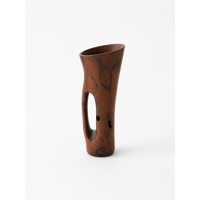 Vintage Monoxyle Hardwood Vase by Alexandre Noll, 1970s For Sale - Image 4 of 10