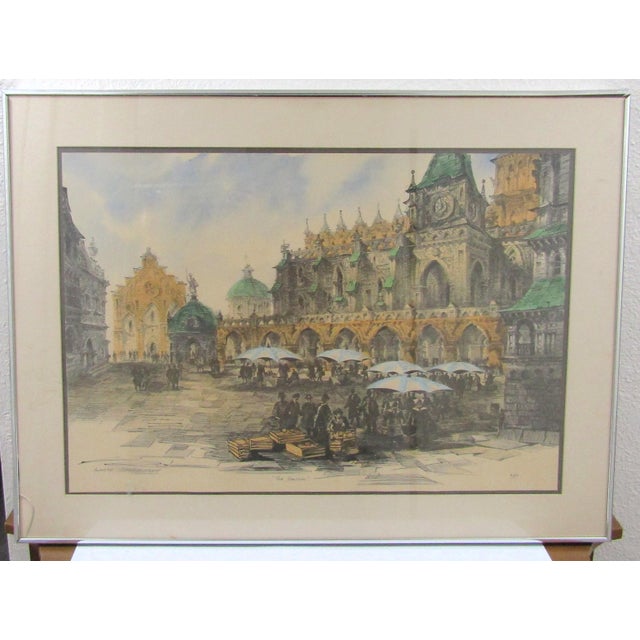 Anatole Krasnyansky Seriolithograph "The Vrotslav" Signed Hand Watercolored Print This is a very intricate collector's...