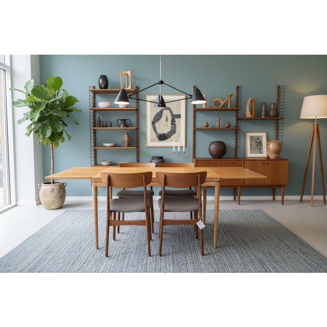 Oak Dining Table by Johannes Andersen for Chr. Linnebergs Møbelfabrik, 1960s For Sale - Image 8 of 9
