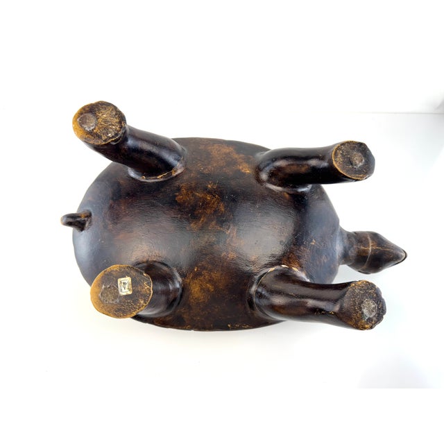 Vintage Mid Century Gilt-Finish Tortoise Sculpture, Hollywood Regency Style Decorative Object For Sale - Image 14 of 15