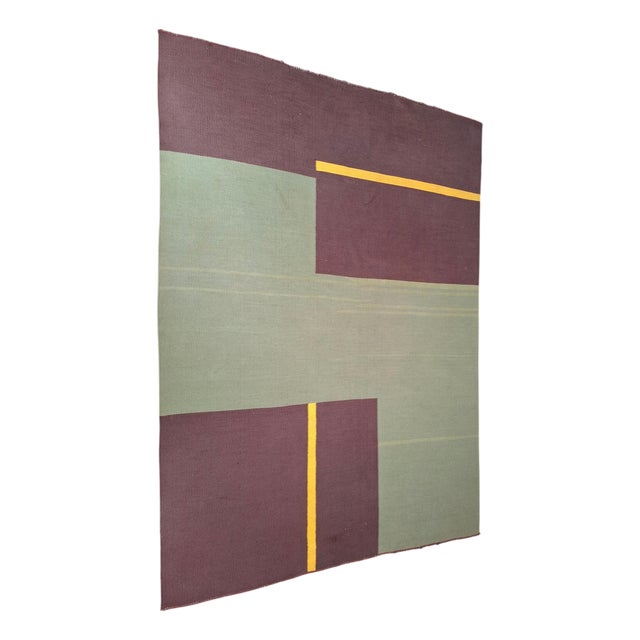 Mid-Century Modern Geometric Rug, Czechoslovakia, 1960s For Sale
