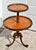 Antique Carved & Inlaid French Style Two Tier Table W/Brass Gallery For Sale - Image 4 of 12