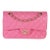 22P Pink Quilted Caviar Small Classic Double Flap Bag For Sale