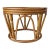 Vintage Rattan Round Ottoman For Sale