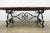Wood Vintage Wood Top Dining Table With Iron Base For Sale - Image 7 of 15
