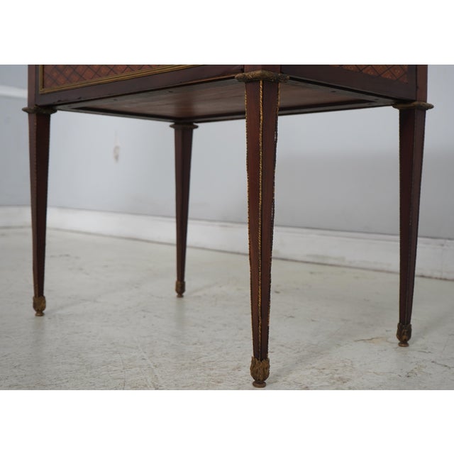 Louis XVI Vintage Marble Top Bar Cabinet For Sale - Image 10 of 16