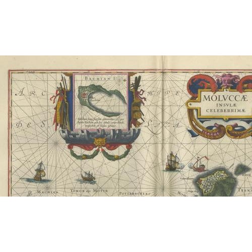 Antique Maps of Indonesia and Moluccas from Blaeu, 1642, Set of 2 For Sale - Image 13 of 14