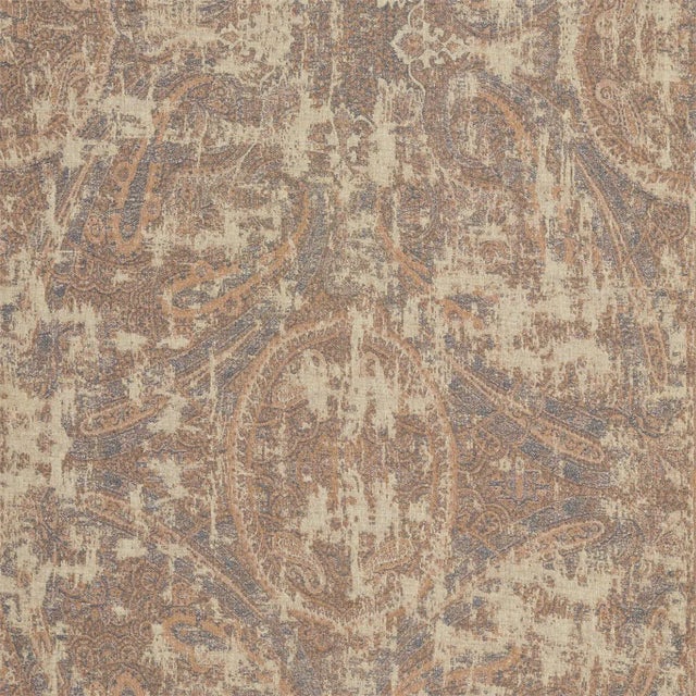 Zoffany Elswick Paisley Fabric in Sandstone - a Sample For Sale