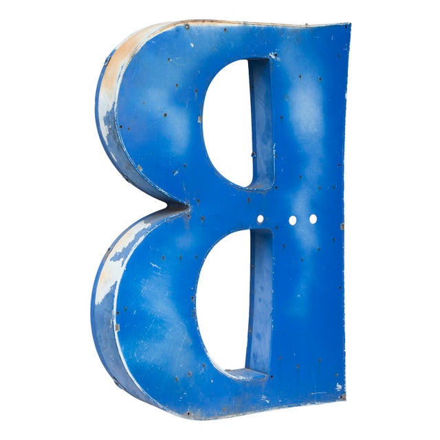 XL Vintage Upper Case Letter “B” For Sale In Los Angeles - Image 6 of 10