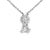 Contemporary 10K White Gold Diamond Accent "R" Initial Script Style Pendant Necklace For Sale - Image 3 of 5
