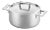 Mepra Attiva 18/10 Stainless Steel and Pewter Finish 10" or 24 Cm Casserole Pan With Handles and Lid For Sale
