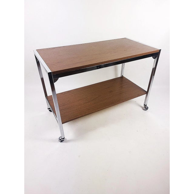 Coffee Table on Wheels, 1960s For Sale - Image 9 of 9