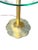 Vintage Stiffel Brass Lotus Style Floor Lamp With Glass Table For Sale - Image 10 of 11