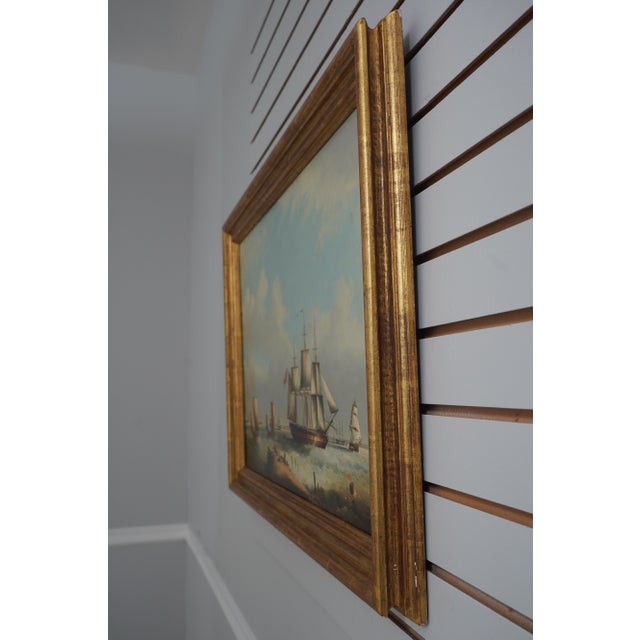 Age: C.1977 Details: Signed ‘M.Matthews’ High Quality Construction Traditional Style Nice Gold Finish Wood Frame Vibrant...