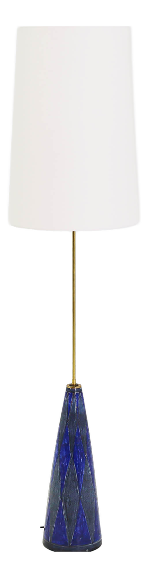 Danish Floor Lamp in Glazed Ceramic by Rigmor Nielsen for Søholm Stentøj, Denmark, 1960s