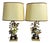 Italian Hollywood Regency Porcelain Waterbird Table Lamp with Sculptural Brass Foliage attributed to Giulia Mangani, Italy, 1970s For Sale