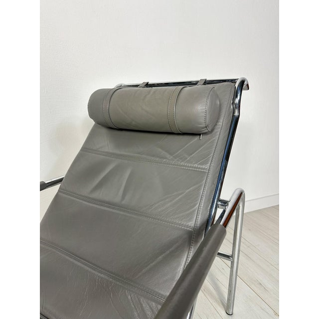 Set of Vintage Italian Genni Lounge Chair with Ottoman by Gabriele Mucchi for Zanotta, 1980s For Sale - Image 6 of 10