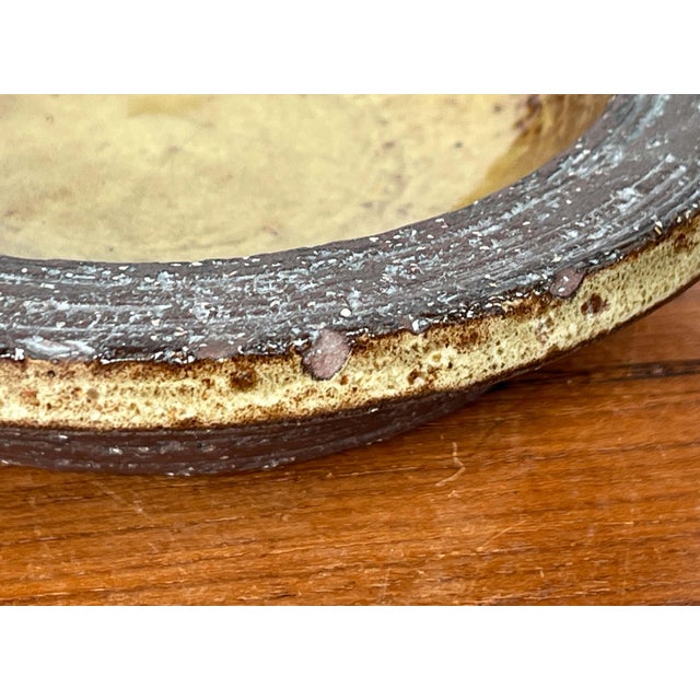 Brown Mid-Century Modern Yellow Danish Studio Pottery Bowl from Michael Andersen Keramik, 1960s For Sale - Image 8 of 11