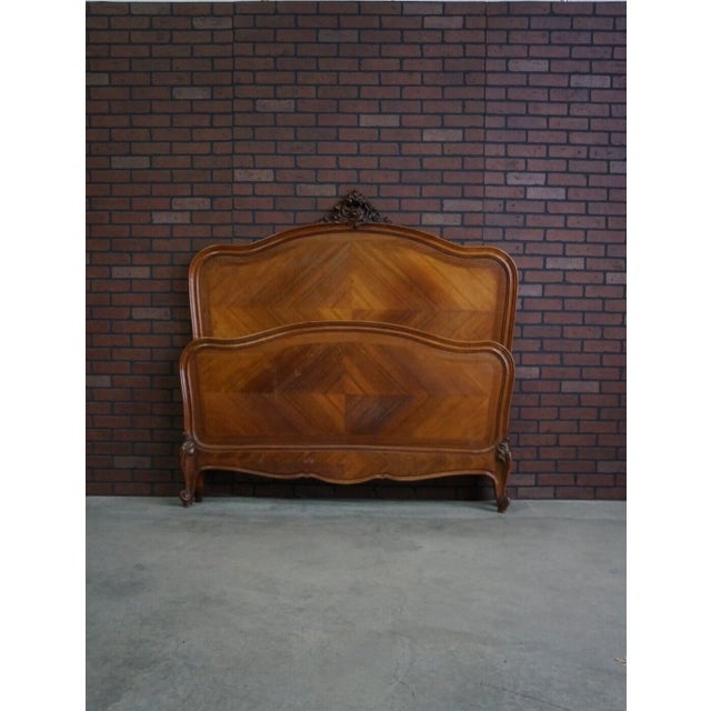 19th Century Antique French Rococo Full Bed For Sale - Image 5 of 5