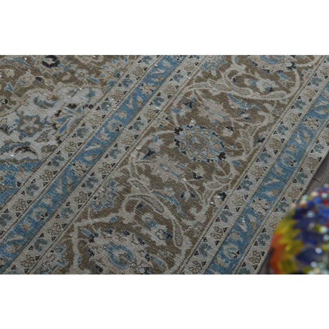 Textile 1970s Vintage Persian Handknotted Wool Brown Oversize Area Rug For Sale - Image 7 of 11