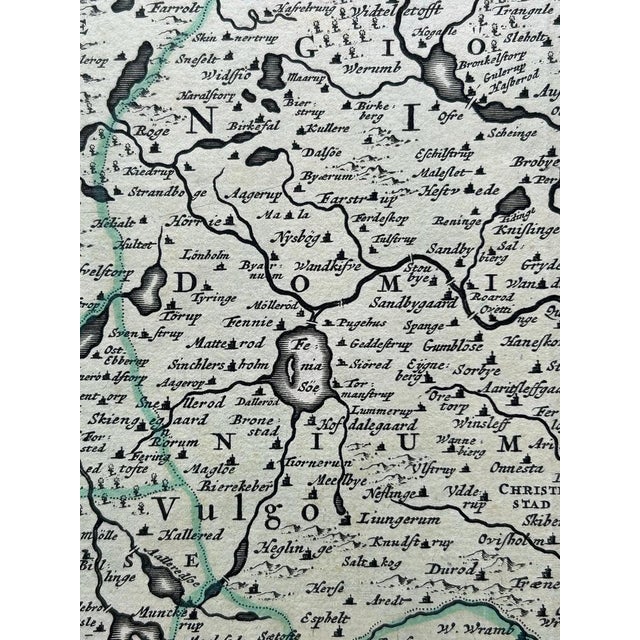 South Sweden Map with Inset of Halmstad by Frederik De Wit, 1680 For Sale - Image 12 of 13