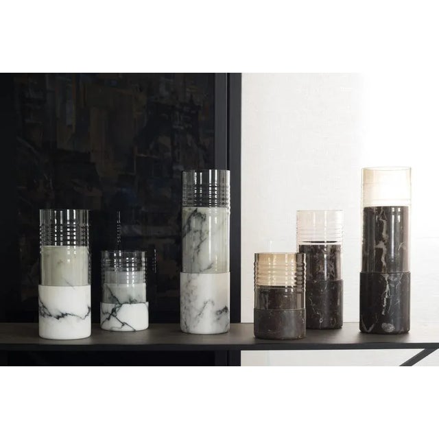 Stone Tall St Laurent Norma Candleholder by Dan Yeffet For Sale - Image 7 of 8