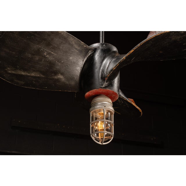 Metal Early 20th Century Ship Propeller Mold Pendant Light For Sale - Image 7 of 8