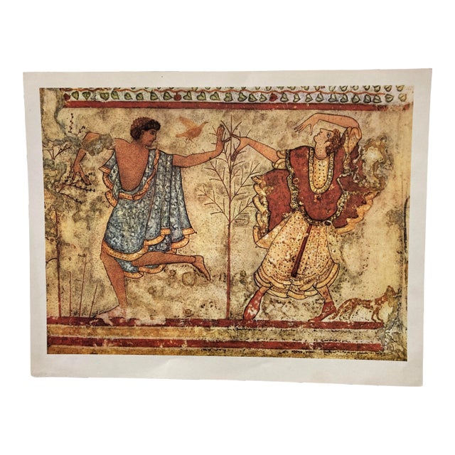 1960s Italian Roman Dancer Art Print For Sale