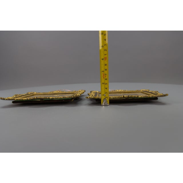 Antique French Rococo Style Gilt Bronze Picture Frames, 1890s, Set of 2 For Sale - Image 16 of 18