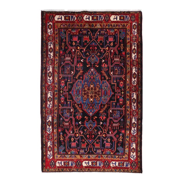 Persian Hand Knotted Bakhtiari Rug For Sale