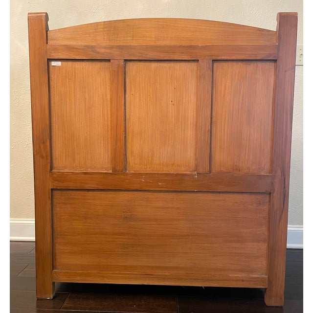 Antique Hand-Carved Wood Storage Bench For Sale - Image 12 of 16