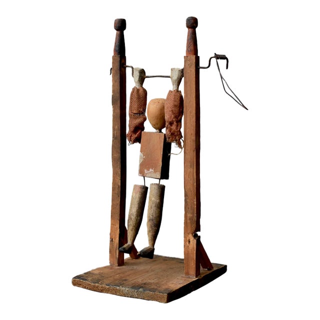 Vintage Folk Art Acrobat Whirligig, Circa 1st-Half 20th Century For Sale