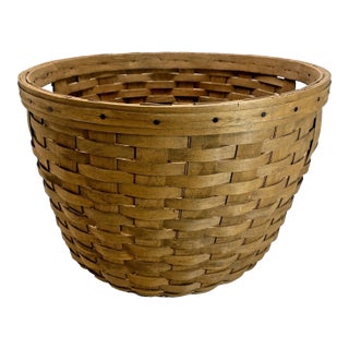 Longaberger Large Round Corn Basket 1985 For Sale