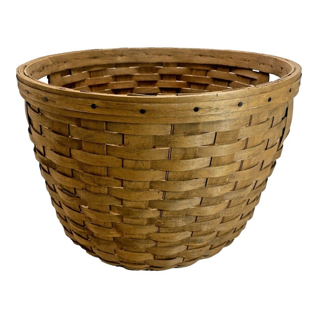 Longaberger Large Round Corn Basket 1985 For Sale