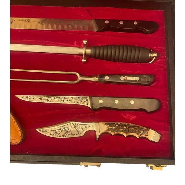 1976 j.a. Henckels America’s Bicentennial Knife Set Limited Edition - 10 pcs with case For Sale In Los Angeles - Image 6 of 11