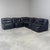 Black Leather Modular Sofa, 1970s, Set of 5 For Sale - Image 3 of 12