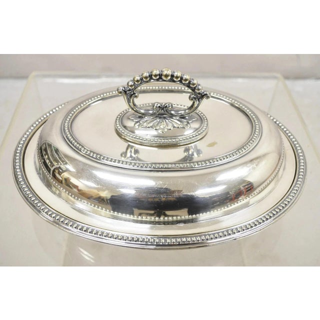 Antique Mappin & Webb's Prince's Plate English Sheffield Silver Plated Covered Vegetable Serving Dish. Item features an...