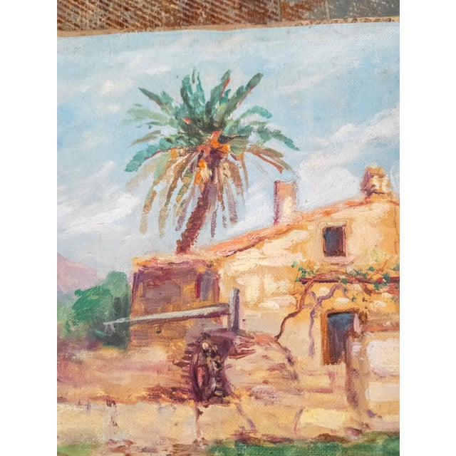 Tan 20th Century American Impressionist Oil Painting of a House by w.h. Partridge For Sale - Image 8 of 10